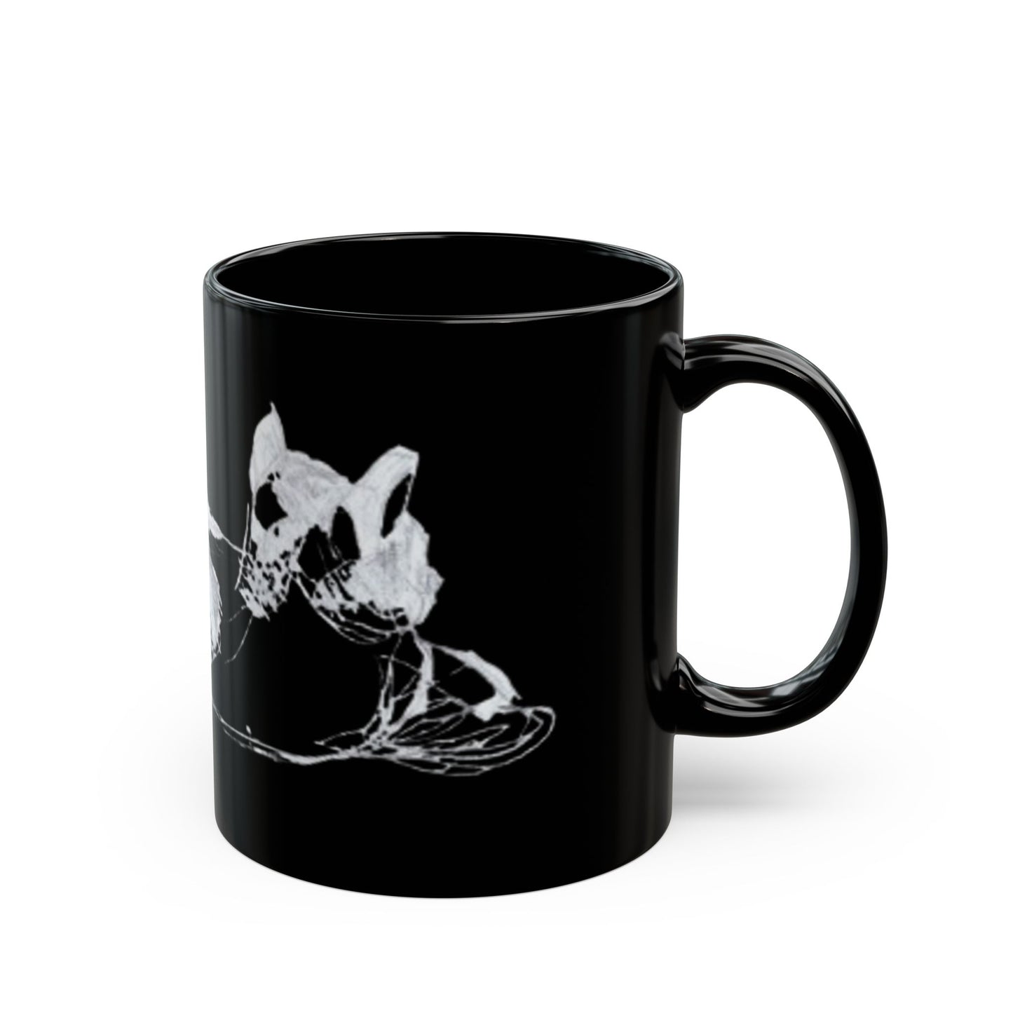 Cat Sketch Mug | Black