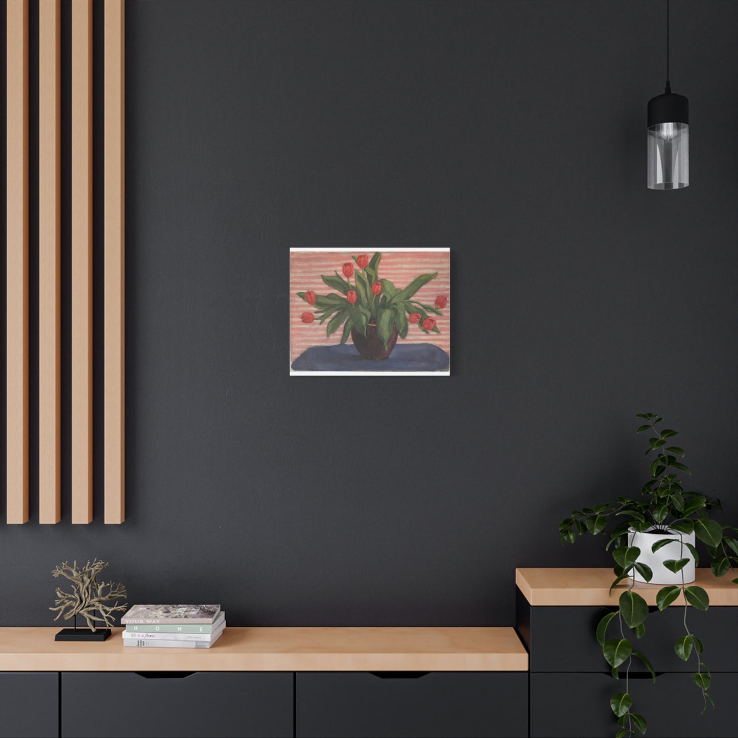 Red Tulips in Vase